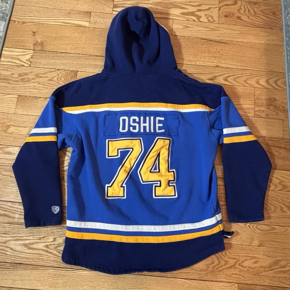 NHL St. Louis‎ Blues Lace Up Hoodie Old Time Hockey Hoodie Men's LG